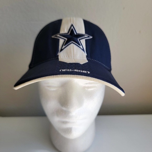 Vintage Dallas Cowboys Reebok‎ Sideline OSFA Hat Cap NFL Blue White Fitted - Picture 1 of 11